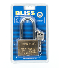 BLISS แม่กุญแจล็อค พร้อมลูกกุญแจ 3 ดอก 50L สีเหลือง (Y)