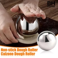 【BH】1/2Pcs Rolling Dough Ball Easy Grip Circular Rolling Ball Stainless Steel Dough Rolling Tool for