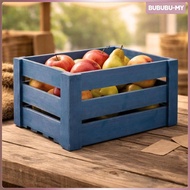 [BububuMY] Fir Wood Crate Unfinished Slatted Wooden Crate Reinforced Open Wooden Box