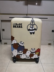 กระเป๋าเดินทางลายหมี we bare bears สีครีม ขนาด 20 นิ้ว ล้อลาก