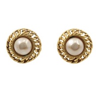 【日本直送】香奈兒 CHANEL 耳環 鍍金 × 仿珍珠 金色 約 22.2g 女性用【二手】