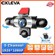 EKLEVA 5 Lens Dash Cam 360° Car Video Recorder Night Vision 24H Parking Monitor G-Sensor Loop Record