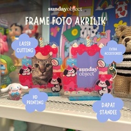 SUNDAYOBJECT - Cute Acrylic Photo Card Holder Polaroid PhotoboothFrame Foto Home Decor-BIRTHDAYPUPPY