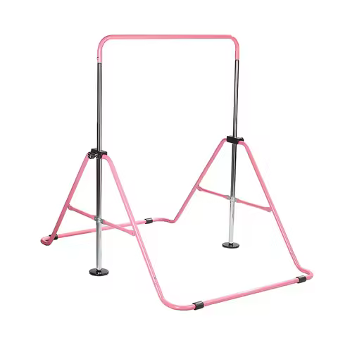Home Grip Training Children Pull up Gymnastics Horizontal Bar With Adjustable Height Trampoline