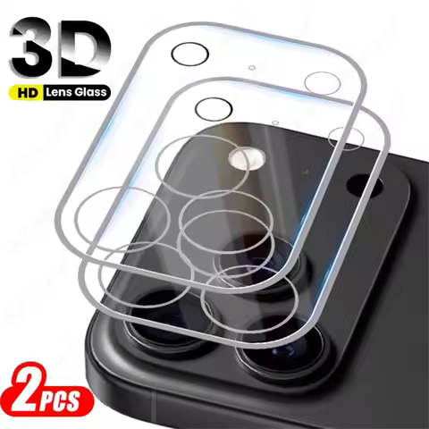i17 Case 2Pcs Clear 3D Glass Camera Protector For iPhone 17 Pro Max ProMax Air Rear Lens Protective