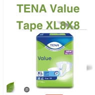 TENA VALUE ADULT DIAPER TAPE XL8 X 8 PackS/Dr. P Value Level 6 Adult Diaper M10/ L9/ XL8 (1 SET 6 PA