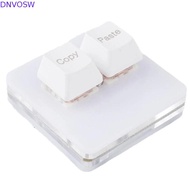 DNVOSW Copy Paste Keypad, Acrylic Red Switch Custom Mini 2 Key Keypad, Hot Swap Keypad Illumination 