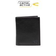 camel active Men Bi Fold Wallet Leather 10 Card Compartments Milled Finished Dark Brown (VWF7B57HVC7#DBN)
