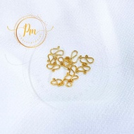 ตะขอ ทองคำแท้ PM สร้อยคอ ตะขอเอส ทองแท้ 9k Italy (37.5%) น้ำหนัก 0.10 กรัม มีใบรับประกันจากทางร้าน