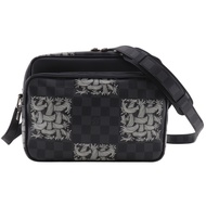LOUIS VUITTONNile PM 單肩包，由 Christopher Nemeth 設計，貨號 N41572，Damier Graphite 帆布，2015 年款，黑色，RI4125，斜挎/單