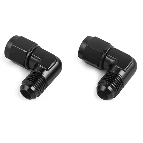 2PCS/Lot Aluminum AN6 AN8 AN10 Male To AN6 AN8 Female 90 Degree Swivel Coupler Apapters Fitting Fuel