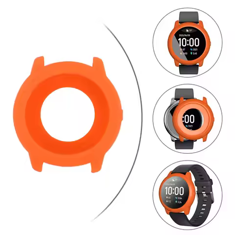 1Pcs Silicone Watch Protective Shell Frame Cover Compatible for Haylou Solar Ls05 Fashionable Smart 