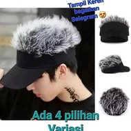 CELEBRITY HAT WITH WIG HAIR FUNKY NUANCE HAT GOLF STYLE RETRO HAT HIP HOP COSPLAY HAT