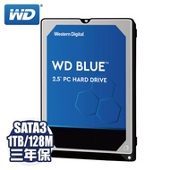 WD 藍標 1TB (WD10SPZX)2.5吋/5400轉/SATA3/128MB/三年保固
