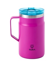 TORA แก้วน้ำสุญญากาศ 500ml แก้วเก็บร้อนเย็น แก้วสแตนเลส พกพาง่าย มีหูจับ