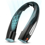 พัดลมห้อยคอพกพาแบบ USB ปรับความเร็ว 6 ระดับพร้อมหน้าจอดิจิทัล พัดลมมินิพกพาขนาดเล็กที่ติดคอแบบอ่อนตั