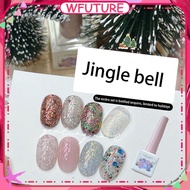⚡24H SHIPPING⚡ Adhere Yanling Christmas Nail Polish Gel Jingle Bells Series Edelweiss Green Glitter 