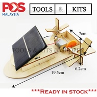 DIY Wooden Solar Boat Solar Ship with Solar Panel using Gear Mechanism School STEM Toy [DIY Kapal Pa