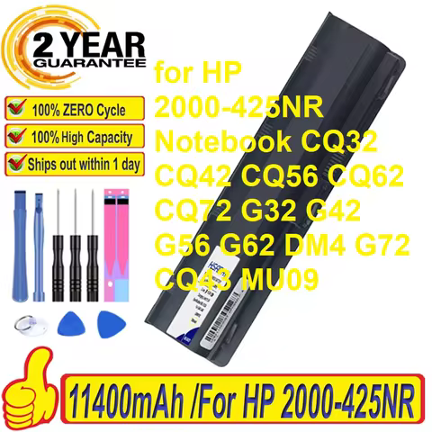 Top Brand 100% New MU06 593553-001 Battery for HP 2000-425NR Notebook CQ32 CQ42 CQ56 CQ62 CQ72 G32 G