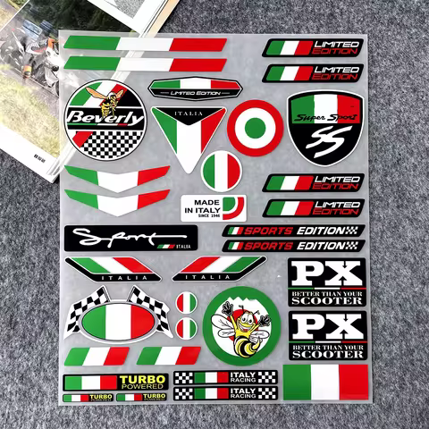 For Piaggio Vespa Helmet Stickers Motorcycle Accessories Beverly Primavera Sprint Spring PX LX GTS G