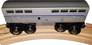 Amtrak Wooden Train Diner Dining Car 4.25 inch Compatible with Other Railroads