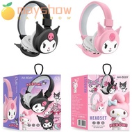 MAYSHOW Kids Bluetooth Headset, Noise Cancelling with Microphone Gaming Headset, Cute Cartoon Over-Ear Stereo Foldable Wireless Headset Kids Gift