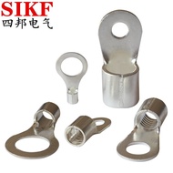 Terminal Square Copper Terminal Round Ring Terminal Connection Copper Wire Ear Cold Press Bare Termi