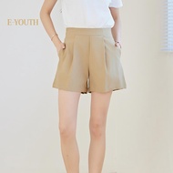 Eyouth 20167 High-Waist A-Line Shorts|Minimalist Pleated Shorts