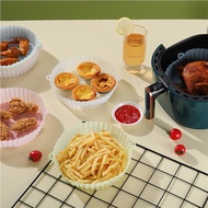 20cm Air Fryer Silicone Pot Air Fryers Oven Baking Tray Fried Pizza Chicken Basket Mat Round Replace