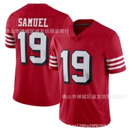 NFL Football Jersey 49ers Deebo Samuel 19 Red Retro 49ers Jersey