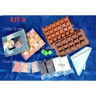 Chocolate making kit 8 / chocolate handmade, chocolate making kit box of 12