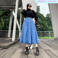 ART I82D JINISO Highwaist ALine Skirt Long Jeans 92 SEVENTY