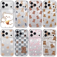Cute Bear Phone Case For Huawei Honor 90 Lite X7B X8B X9B X9A X7D X9D P30 Pro Nova 7SE 9SE Casing An