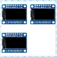 [R Q M U] 3X IPS RGB Display 0.96 Inch 7P SPI HD 65K Full Color LCD Module ST7735 Drive IC 80X160 (N