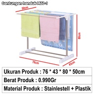 Towel Rack Portable Jemuran Serbaguna Gantung Handuk Stainless Dinding Pakaian Lipat Bayi Jemuran Al