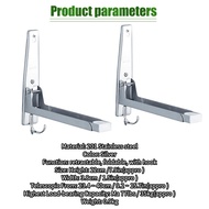 2Pcs Rak Microwave Oven Rak Tembok Dinding 304 Lipat / Siku Microwave Bracket Penyangga Oven Rak Mej