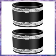 (Y W Z H)Flexible Rubber Connector Coupling 2PCS 4" Rubber Connectors Flexible Repair Coupling with 