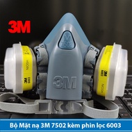 3M 7502 Gas Mask with 3M 6003 Filter - Organic and inorganic vapor filter, pollution environment, ch