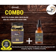 Bayu Polyfloral Madu Lebah dan Habbatussauda Combo Set 500g + 50ml