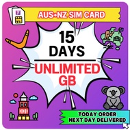 J Travel 【 Australia + NewZealand SIM Card 】Unlimited Hotspot Travel Prepaid Sim Card 澳新上网卡 Simkad