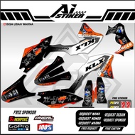 Full body decal sticker klx bf, KLX G custom design (can change color name and number) CODE 08 A3ONE