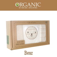 Shears Organic Baby Bib Toddler Scarf Bib 3 Pcs Gift Set Bear