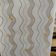 Wallpaper Wall sticker Code 2083 Wave Dots gold And White Polka Dots