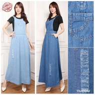 Intan Dress women's jumbo long maxi jeans overalls Fit to XL