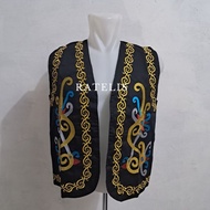 Dayak Motif Embroidered Vest Borneo Motif Vest Ulu Kenyah Bidayuh Kalimantan People's Clothes