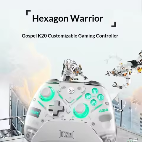AOLION K20 Wireless Gaming Controller Customizable Macro Programming For Pc Steam Switch Android Ipa