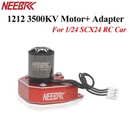 NEEBRC 1212 3500KV Outrunner Brushless Motor 24T Gear With Motor Adapter For 1/18 1/24 TRX4M SCX24 F