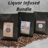 Liquor infused coffee bundle by Bica Busta 3 x 200g whole beans Wine Gin Baileys Freshly roasted cof