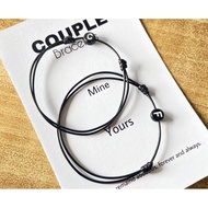 Letter Bracelet Black Round Letter Bracelet Couple Bracelet Simple Bracelet Rope Bracelet Black Brac
