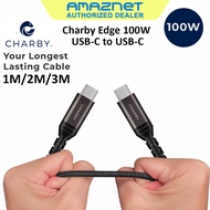 CHARBY Edge – Ultra Durable 100W PD USB-C to USB-C Cable (1M/2M/3M) Phone Charging Data Transfer Cab